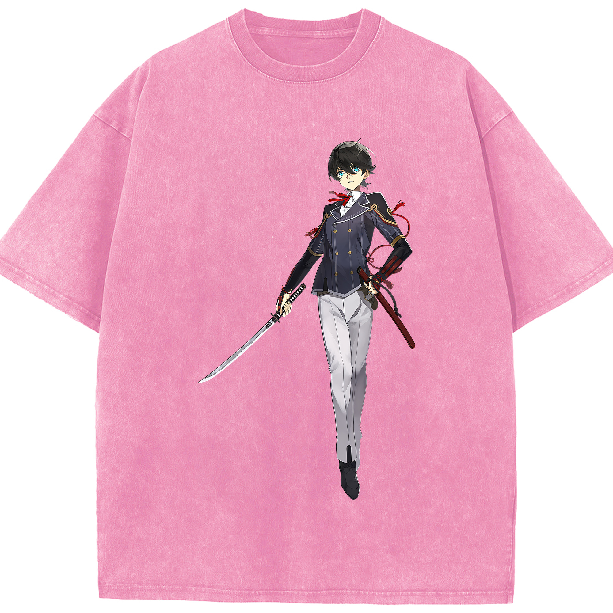 （画像用） 刀剣乱舞 Touken Ranbu 綿100% ヴィンテージ風 半袖Tシャツ（フロントプリント）